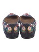 Tory Burch Suede Floral Print Flats