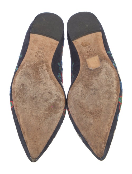 Tory Burch Suede Floral Print Flats