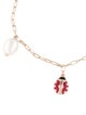 Tory Burch Crystal, Faux Pearl & Ladybug Charm Bracelet