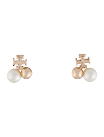 Tory Burch Faux Pearl Britten Cluster Stud Earrings