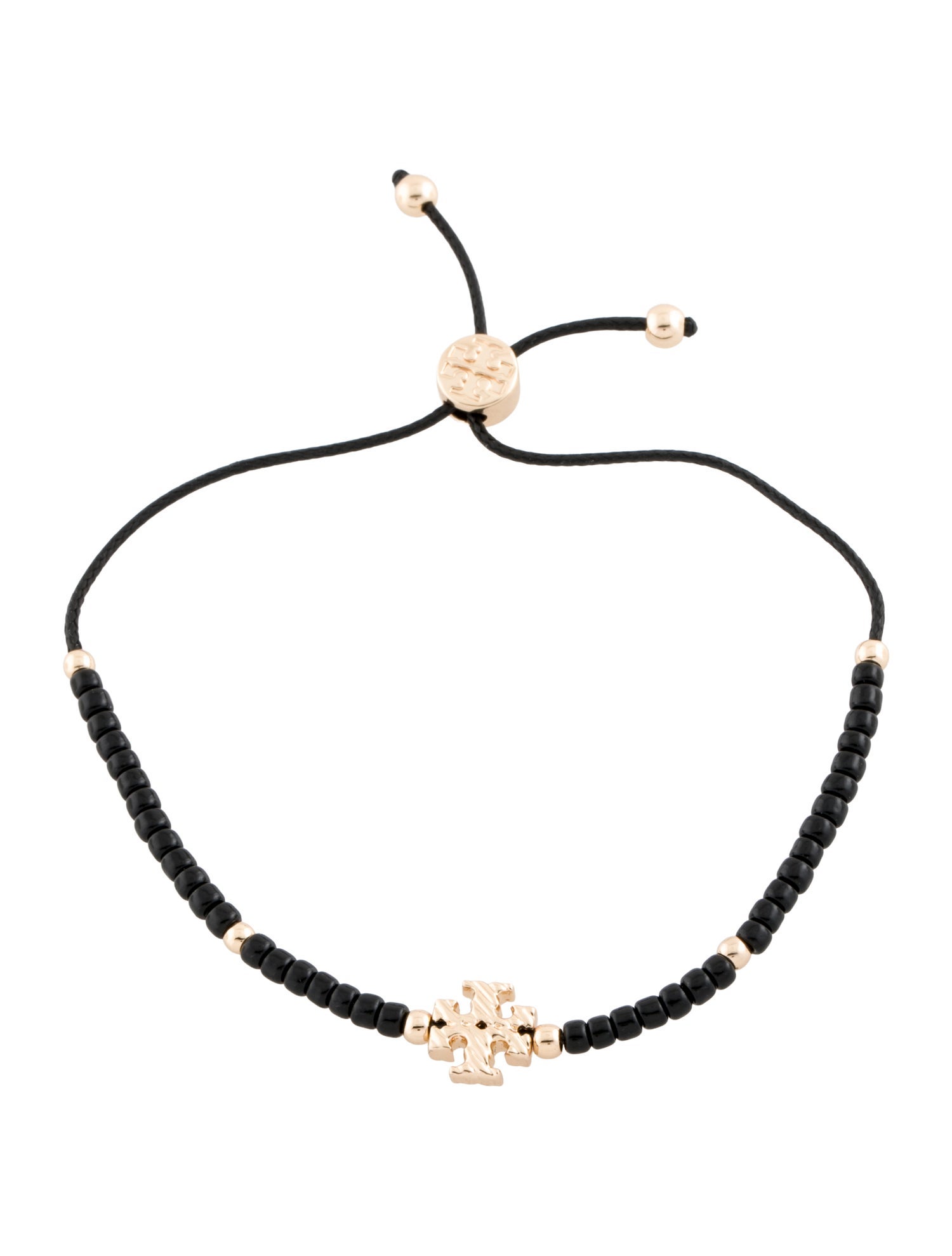 Tory Burch Bead Logo Bolo Bracelet