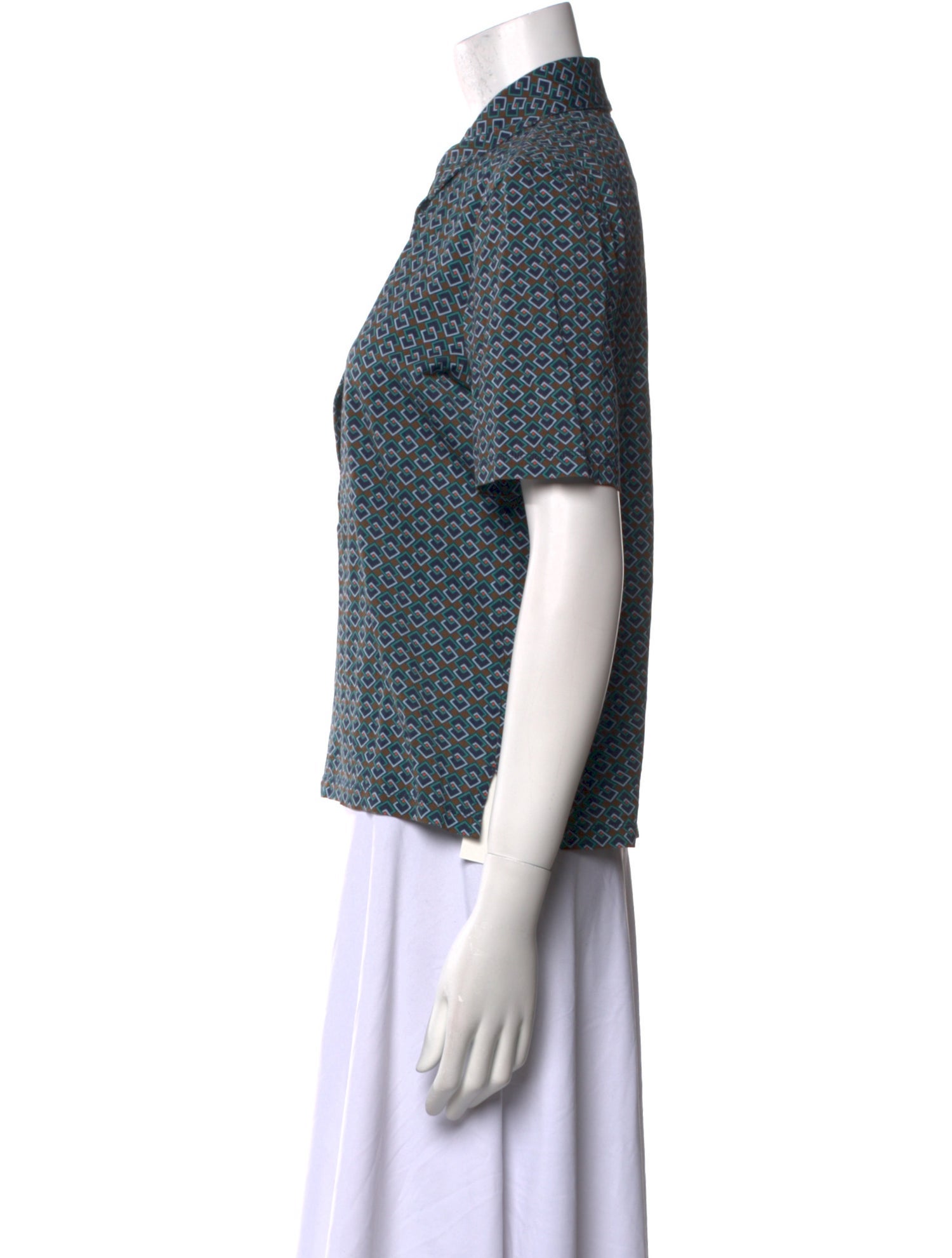 Tory Burch Printed Short Sleeve Polo