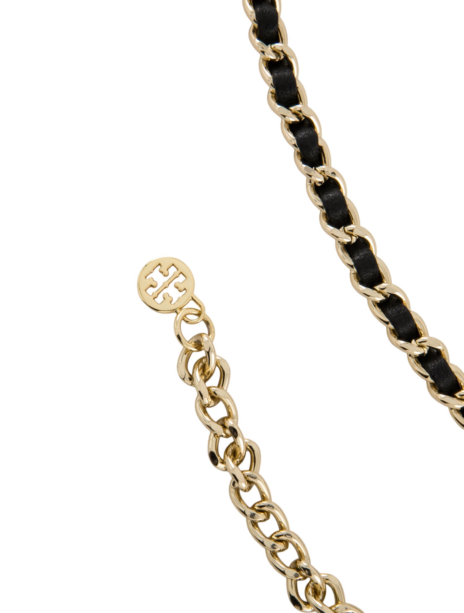 Tory Burch Skinny Leather Chain-Link Belt