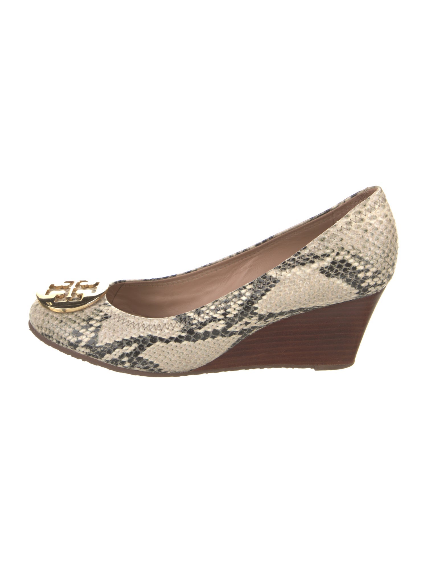 Tory Burch Leather Animal Print Pumps