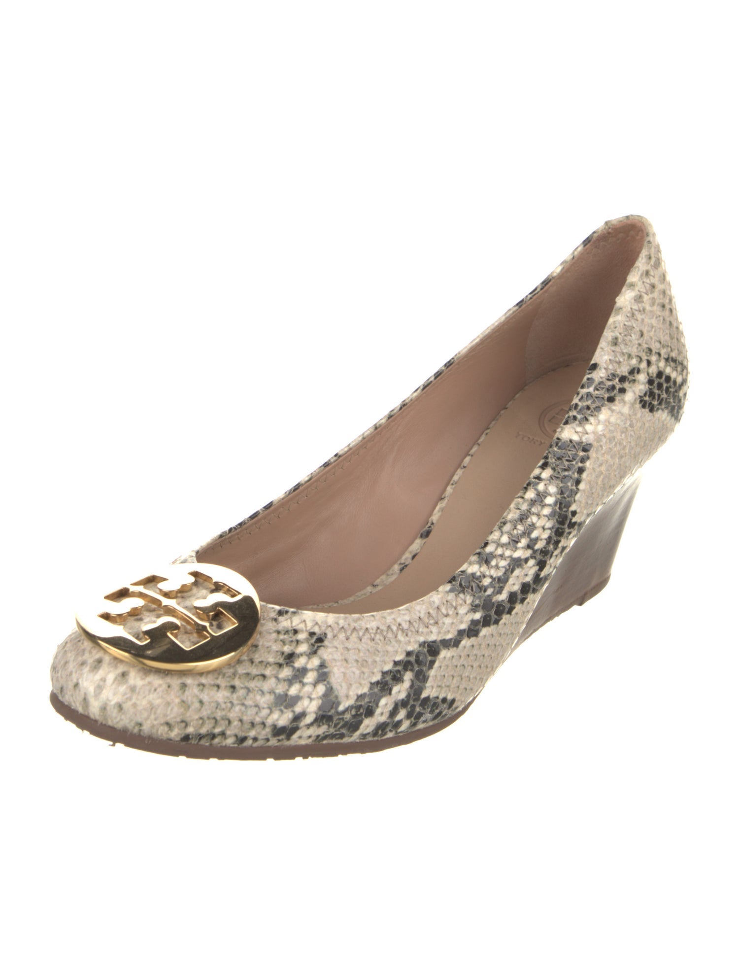 Tory Burch Leather Animal Print Pumps