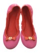 Tory Burch Leather Bow Accents Ballet Flats