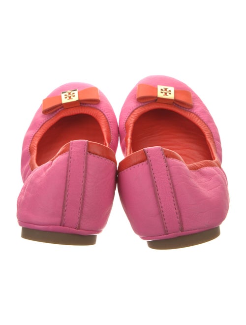 Tory Burch Leather Bow Accents Ballet Flats