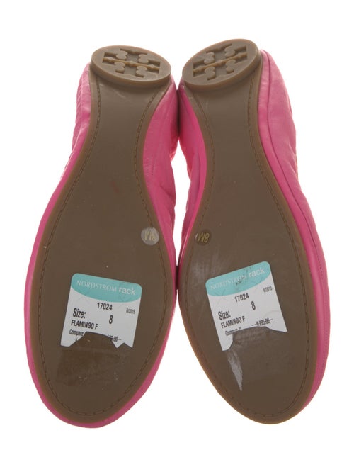 Tory Burch Leather Bow Accents Ballet Flats