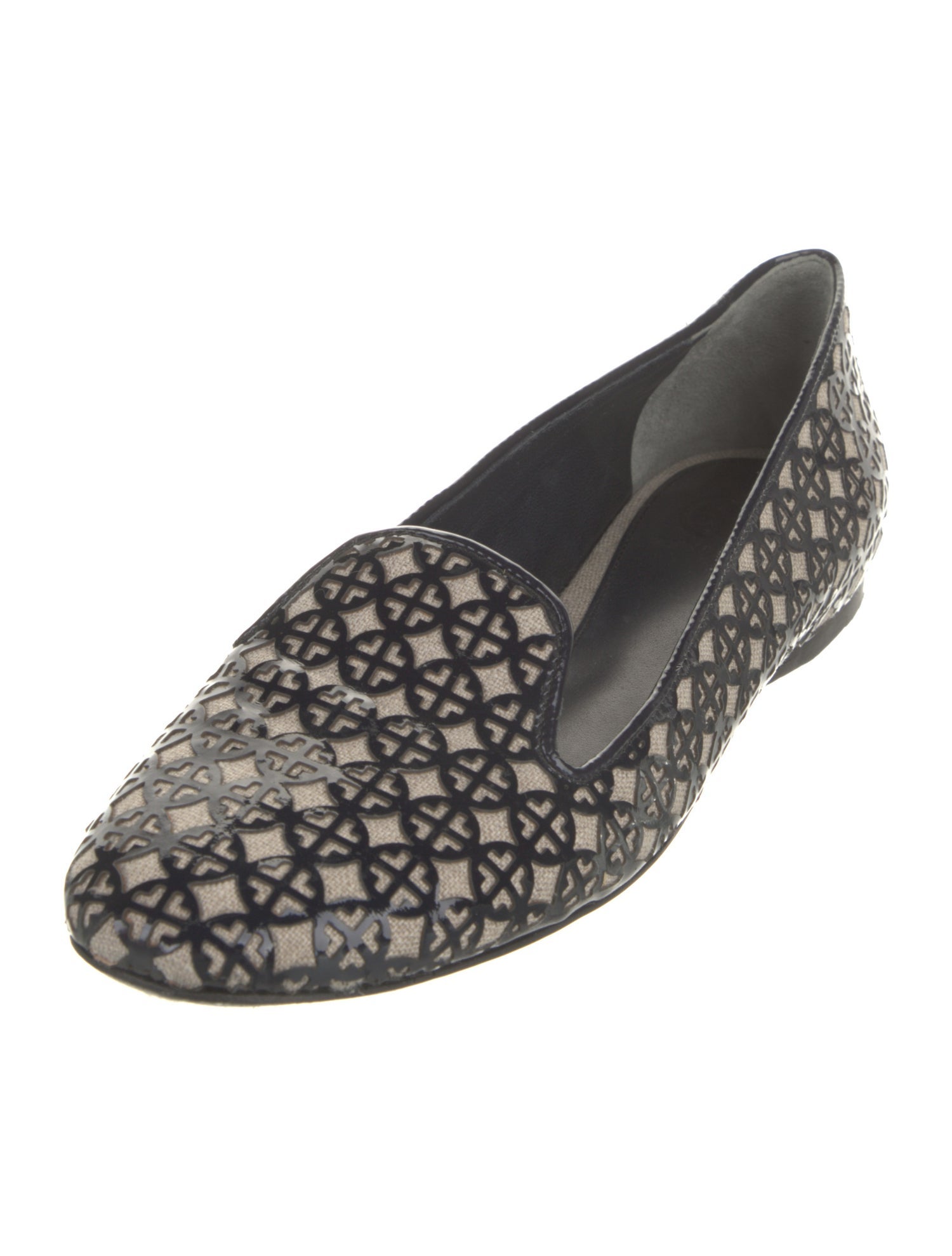 Tory Burch Patent Leather Printed Loafers