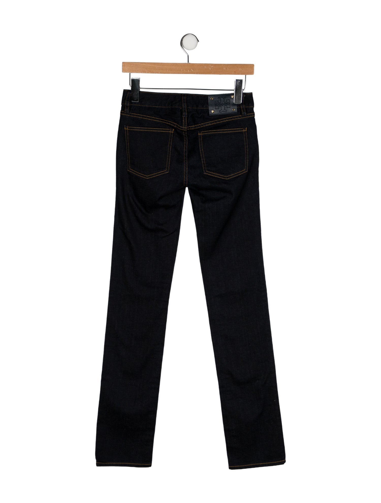 Tory Burch Low-Rise Straight Leg Jeans