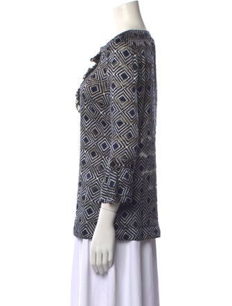 Tory Burch Printed V-Neck Blouse