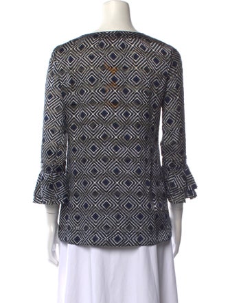 Tory Burch Printed V-Neck Blouse