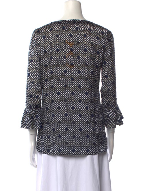Tory Burch Printed V-Neck Blouse