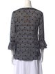 Tory Burch Printed V-Neck Blouse