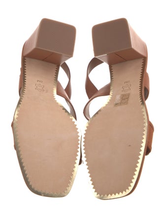 Tory Burch Leather Crystal Embellishments Slingback Sandals