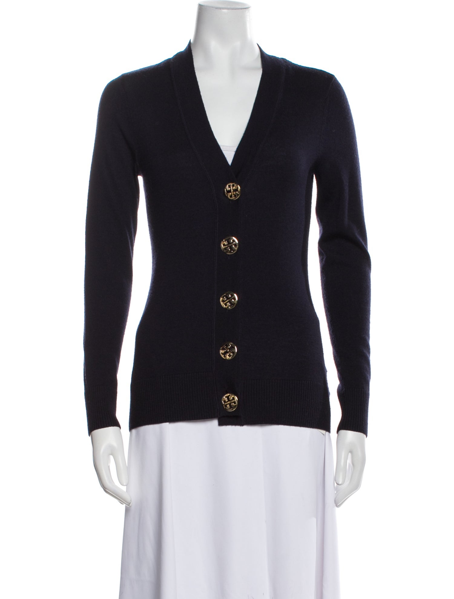 Tory Burch Merino Wool V-Neck Sweater