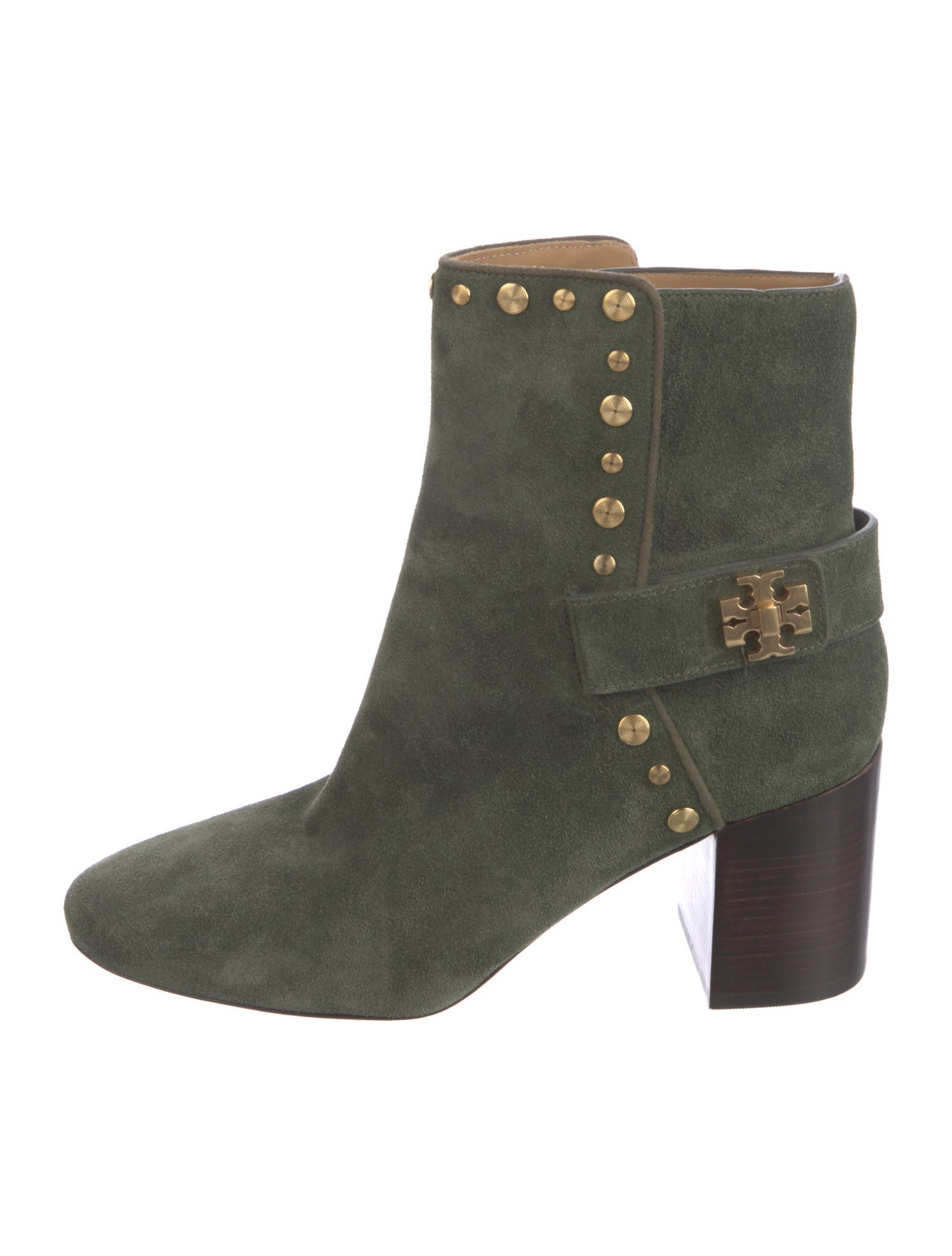 Tory Burch Suede Studded Accents Boots