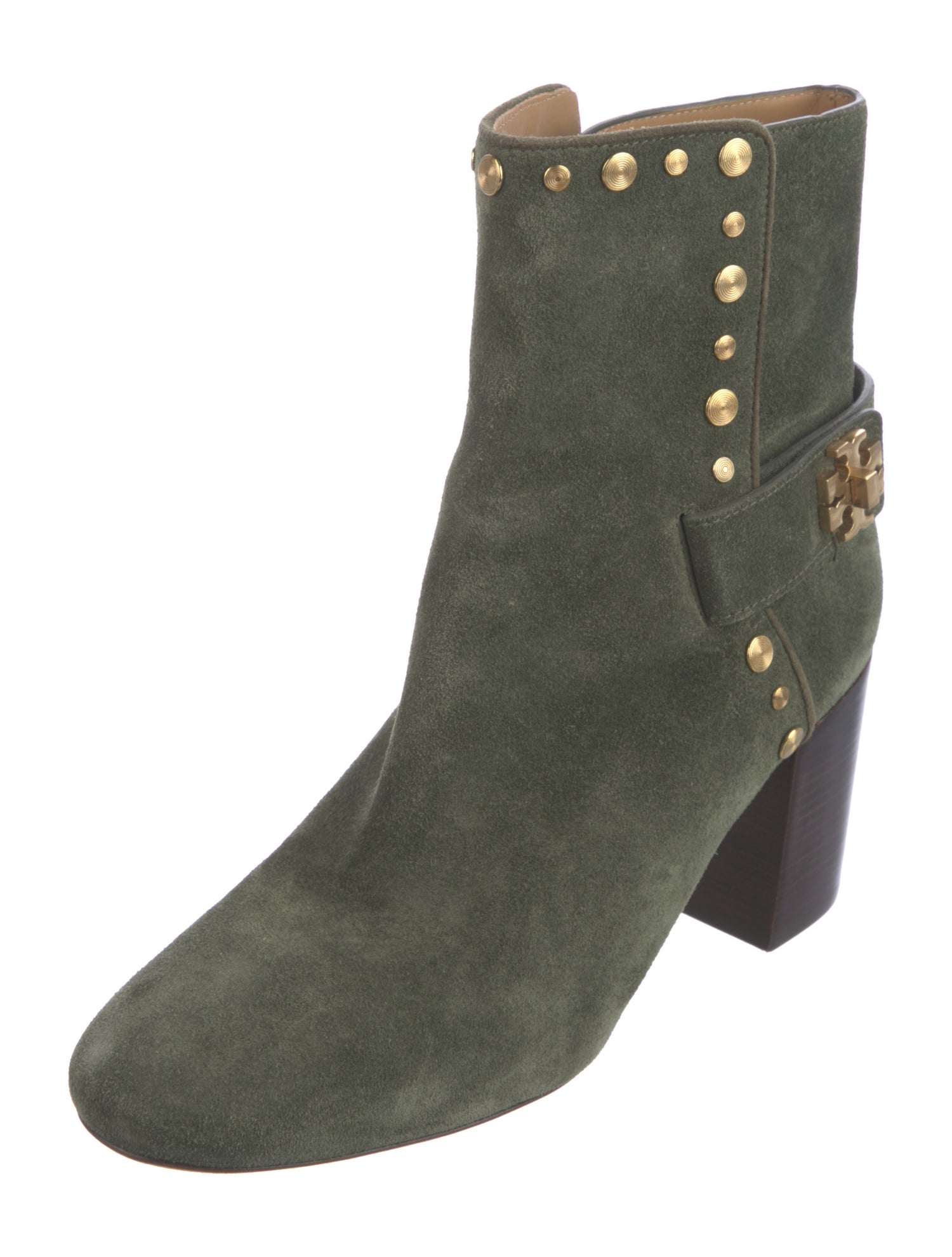 Tory Burch Suede Studded Accents Boots
