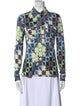 Tory Burch Silk Printed Button-Up Top
