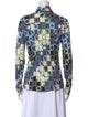 Tory Burch Silk Printed Button-Up Top
