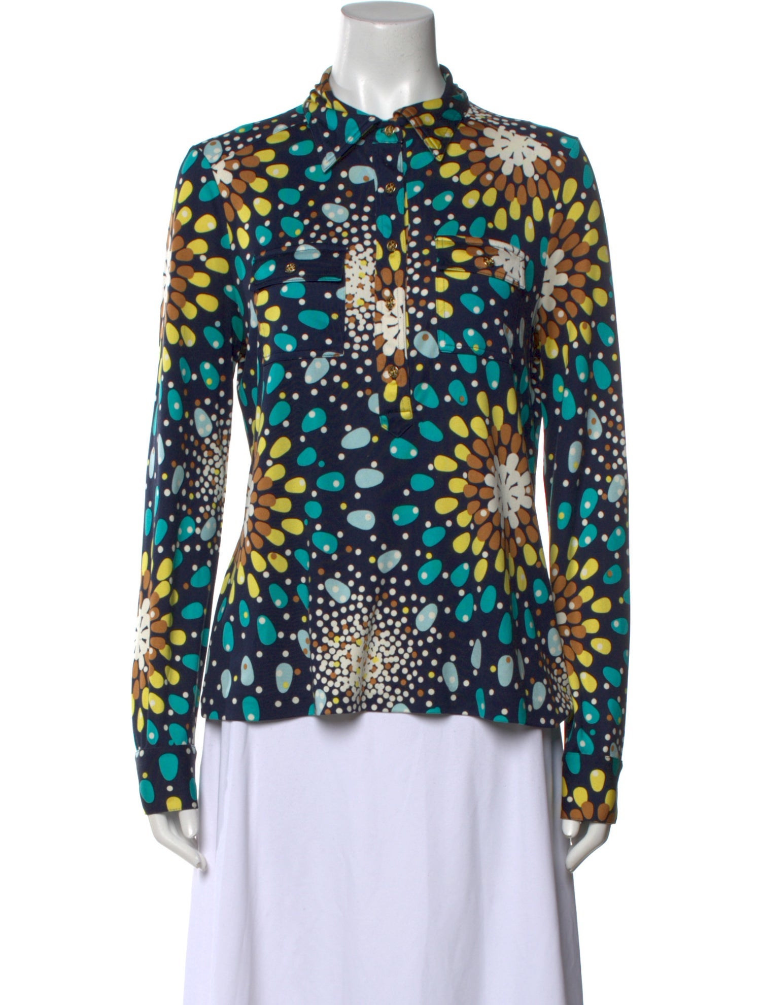 Tory Burch Silk Printed Blouse