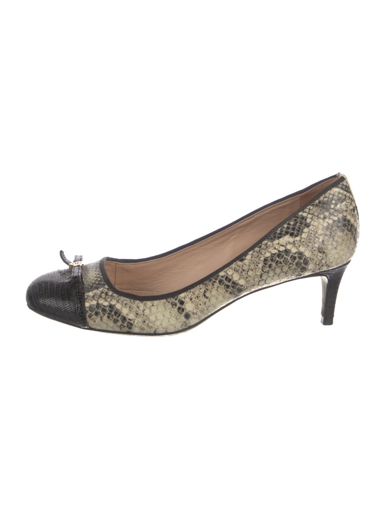 Tory Burch Leather Animal Print Pumps