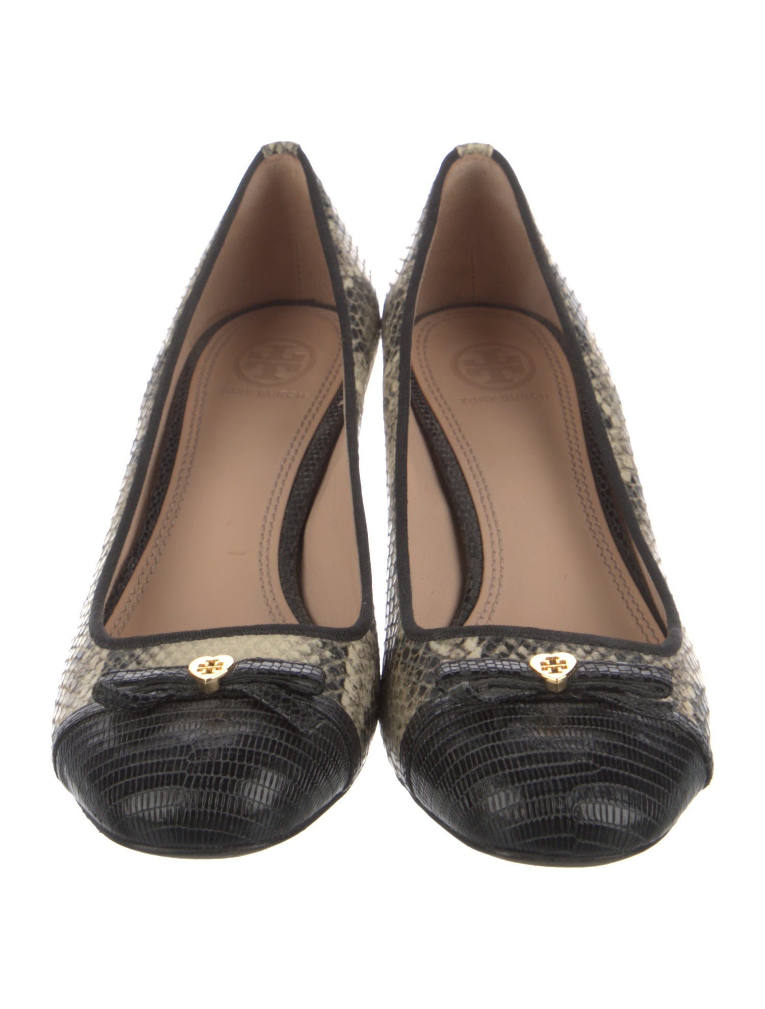 Tory Burch Leather Animal Print Pumps