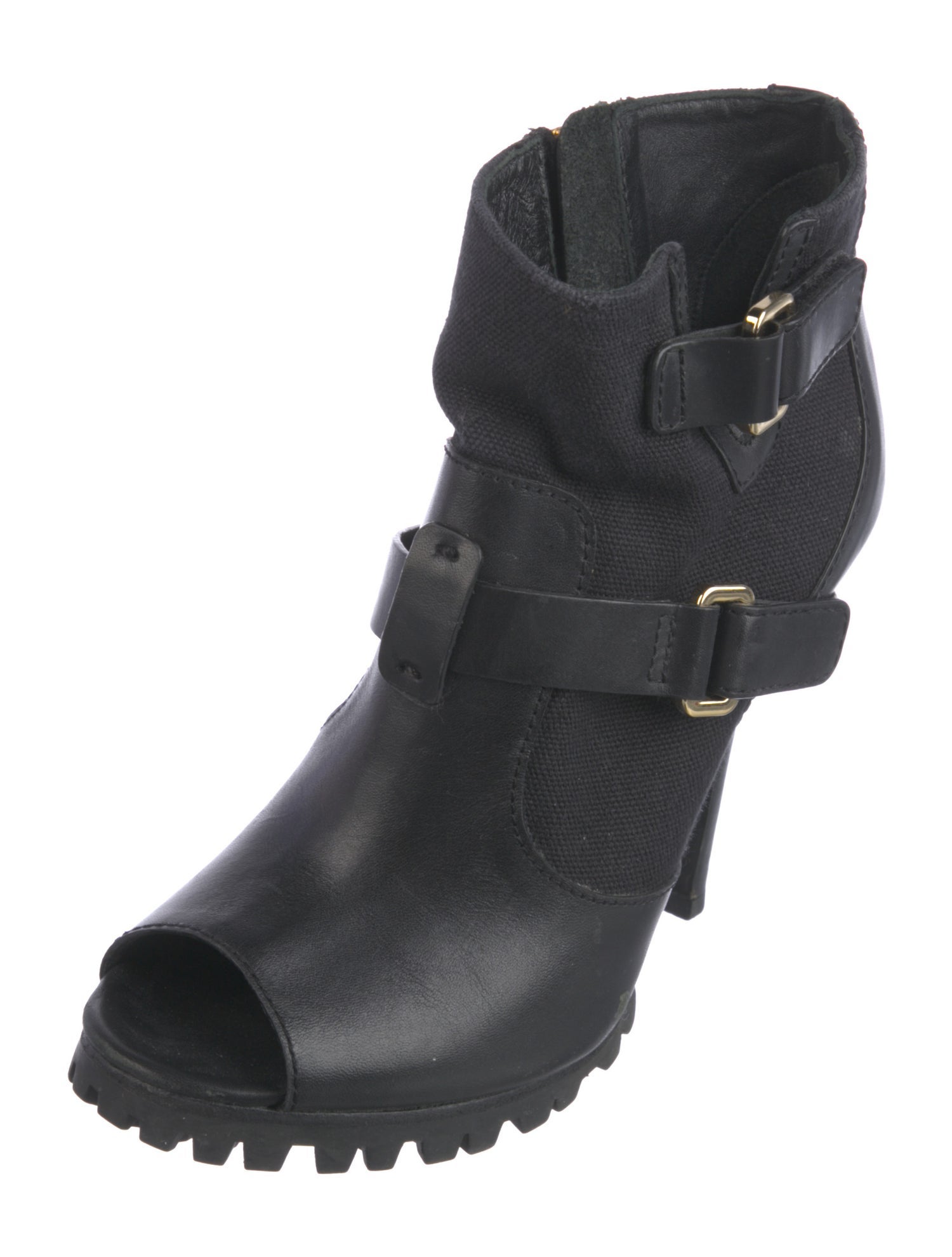 Tory Burch Leather Moto Boots