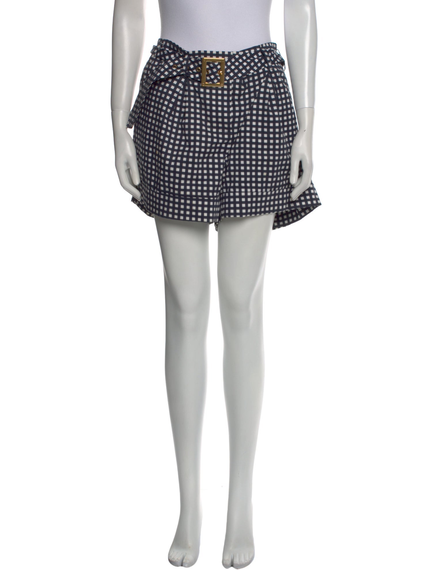 Tory Burch Plaid Print Mini Shorts