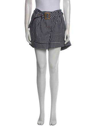 Tory Burch Plaid Print Mini Shorts