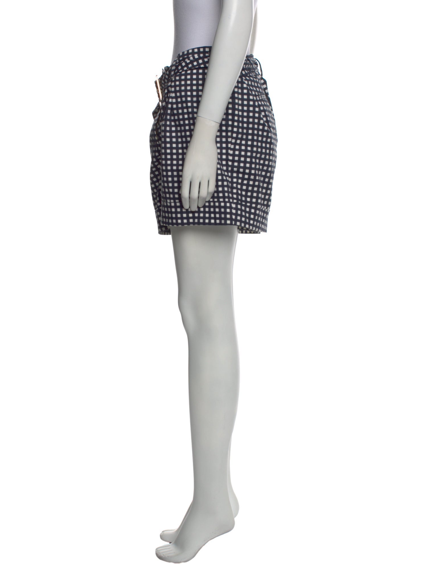 Tory Burch Plaid Print Mini Shorts