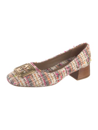 Tory Burch Tweed Tweed Pattern Pumps