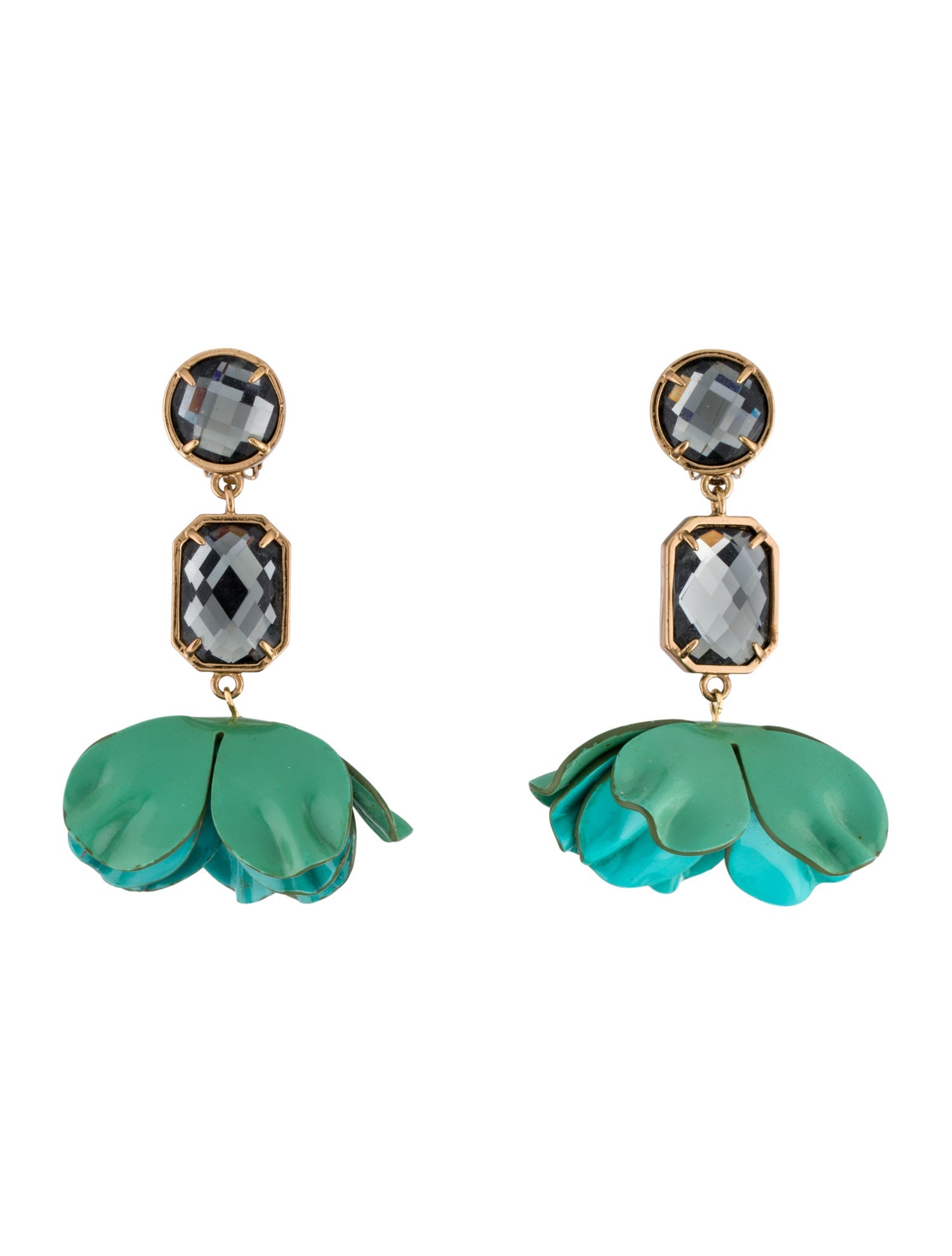 Tory Burch Resin & Crystal Clip-On Earrings