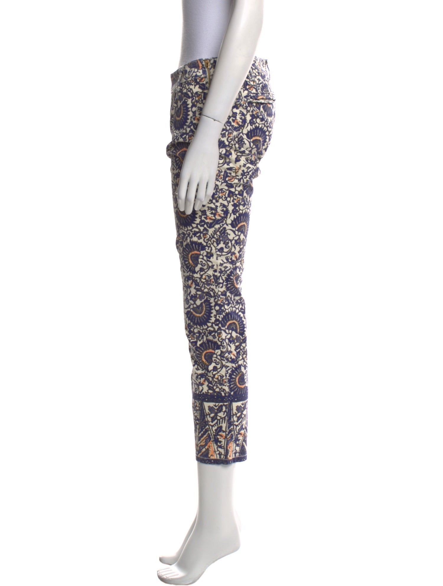 Tory Burch Printed Skinny Leg Pants