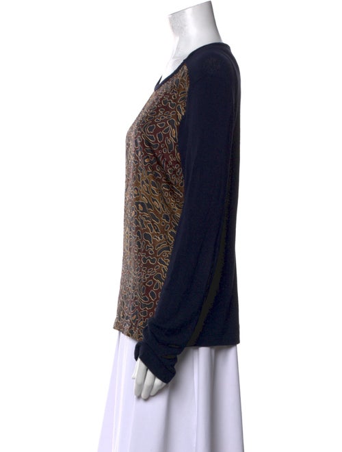 Tory Burch Silk Scoop Neck Sweatshirt