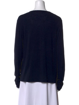 Tory Burch Silk Scoop Neck Sweatshirt