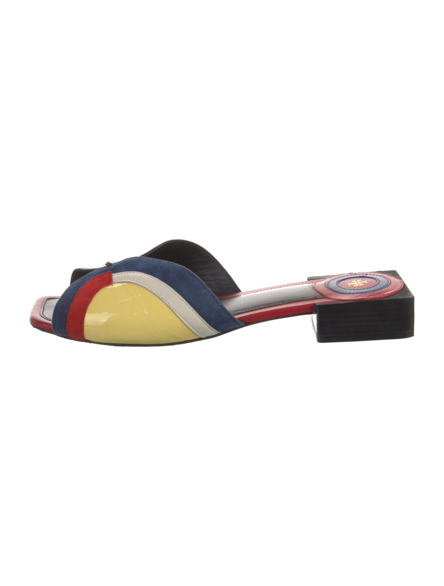 Tory Burch Patent Leather Printed Slides
