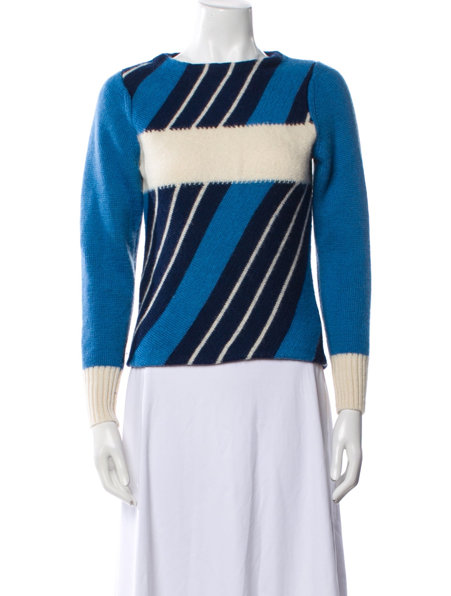 Tory Burch Striped Crew Neck Sweater