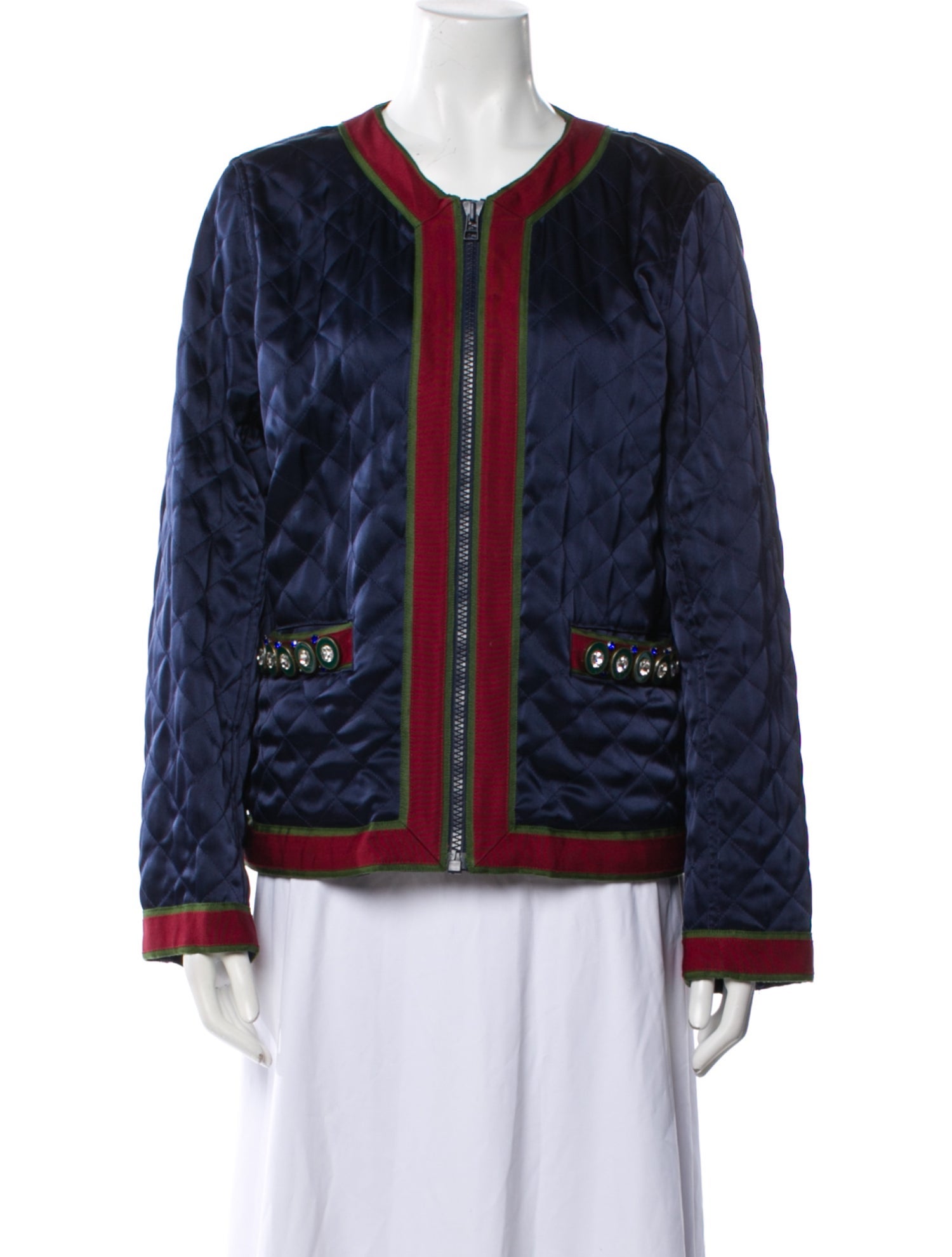 Tory Burch Satin Printed Evening Jacket