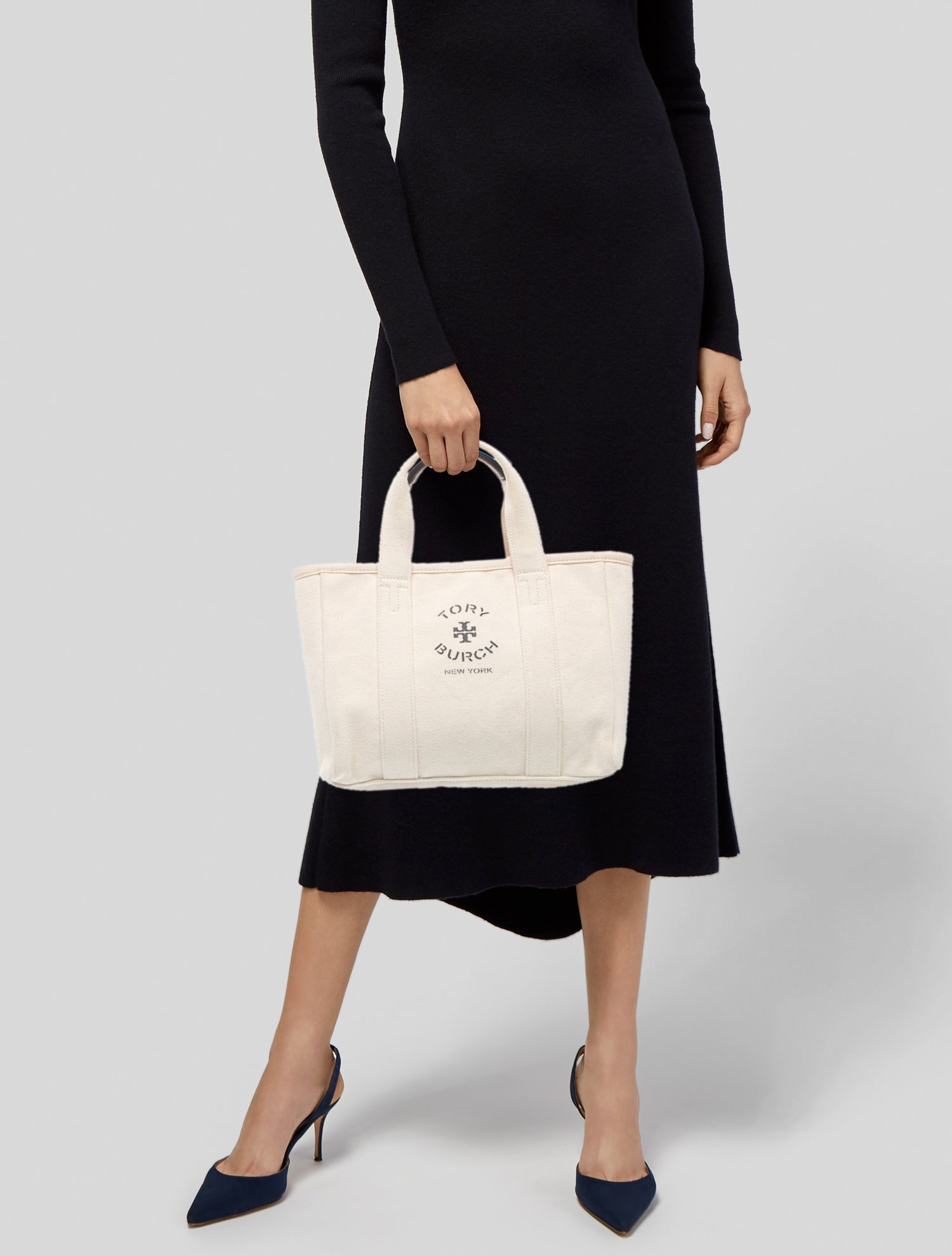 Tory Burch Canvas Top Handle Bag