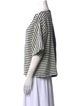 Tory Burch Striped Bateau Neckline Blouse