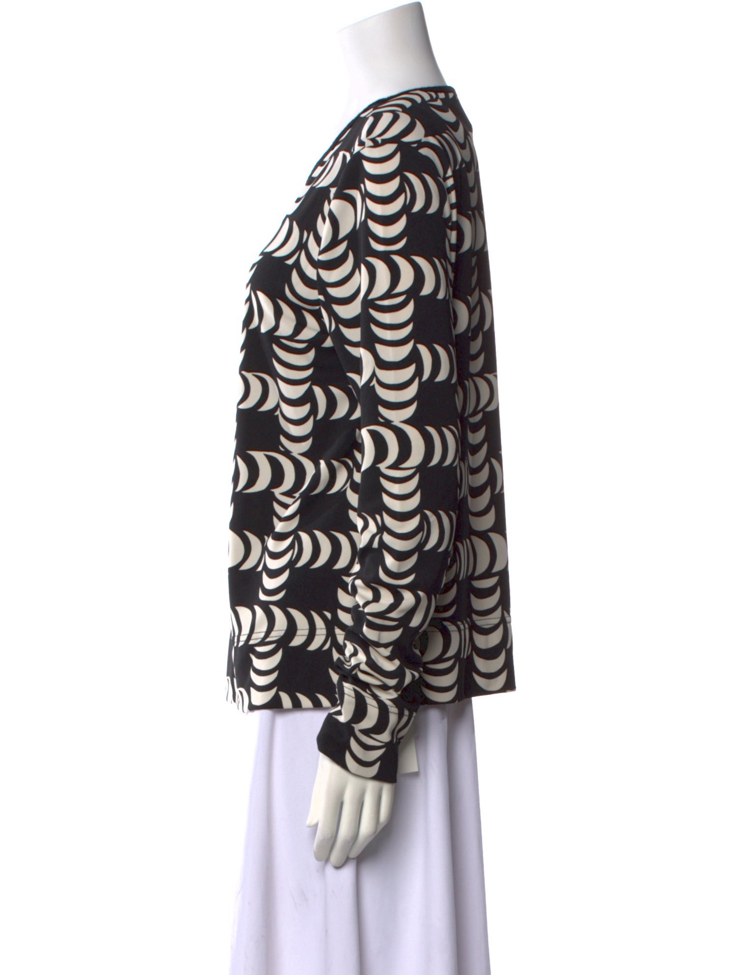 Tory Burch Printed Scoop Neck Blouse