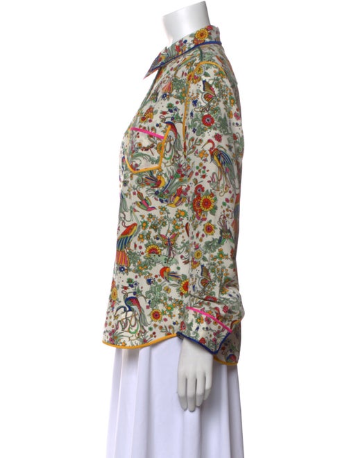 Tory Burch Silk Floral Print Blouse