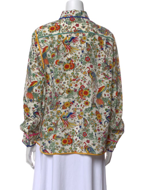 Tory Burch Silk Floral Print Blouse