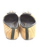 Tory Burch Straw Animal Print Ballet Flats