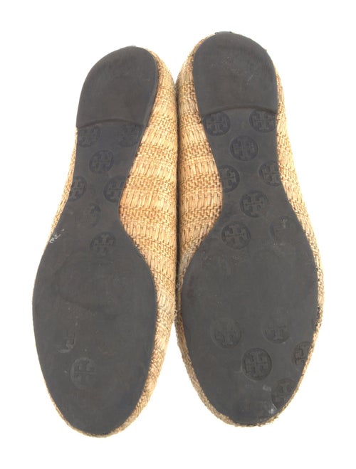 Tory Burch Straw Animal Print Ballet Flats