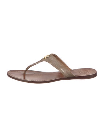 Tory Burch Leather T-Strap Sandals