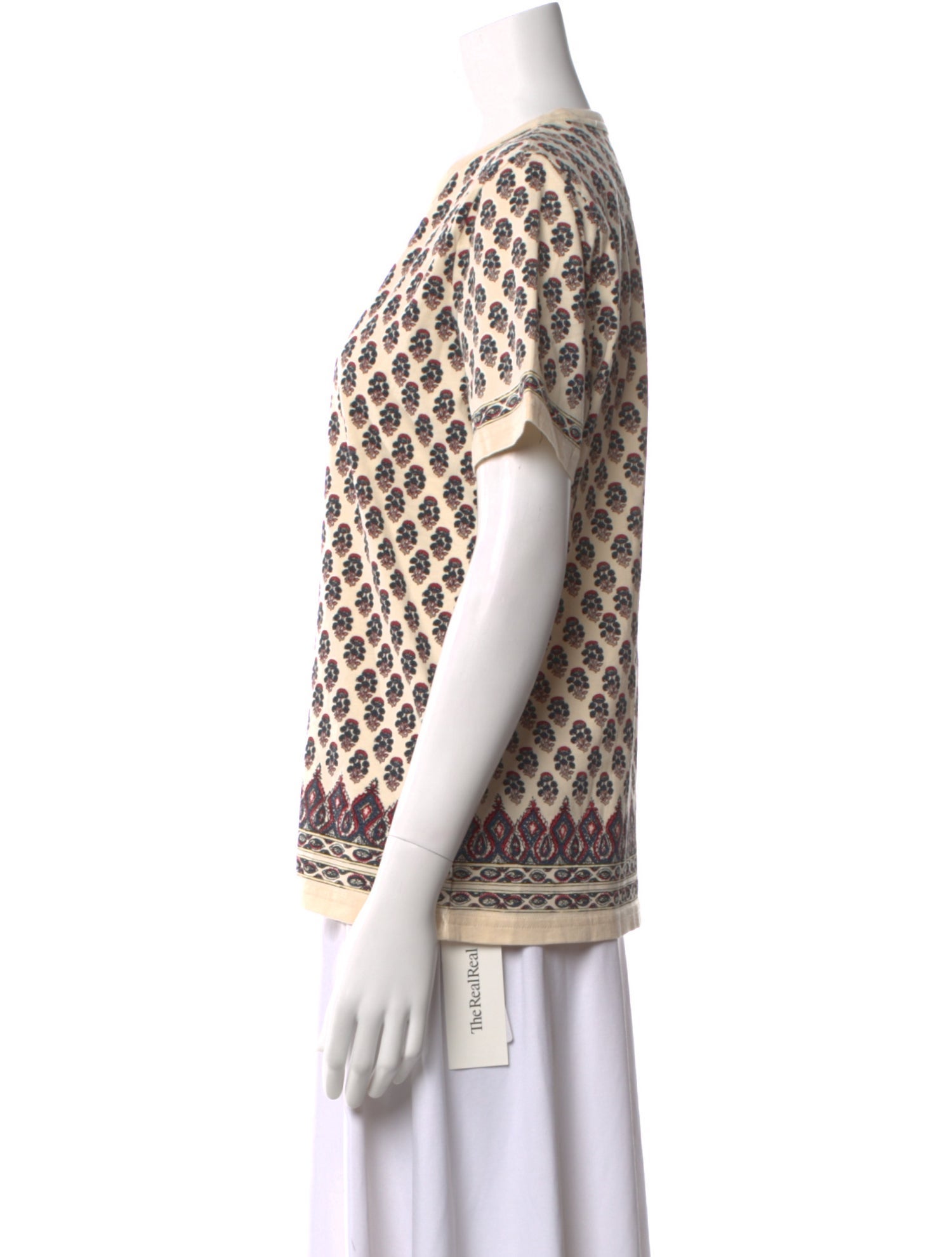 Tory Burch Printed Crew Neck T-Shirt w/ Tags