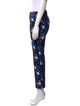 Tory Burch Floral Print Straight Leg Pants
