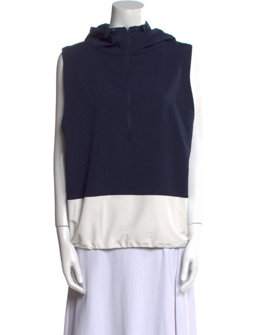Tory Burch Mock Neck Sleeveless Sweatshirt